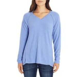 Wildfox Haley Brushed Thermal Waffle Purple Orchid/Periwinkle Sweater Size XL